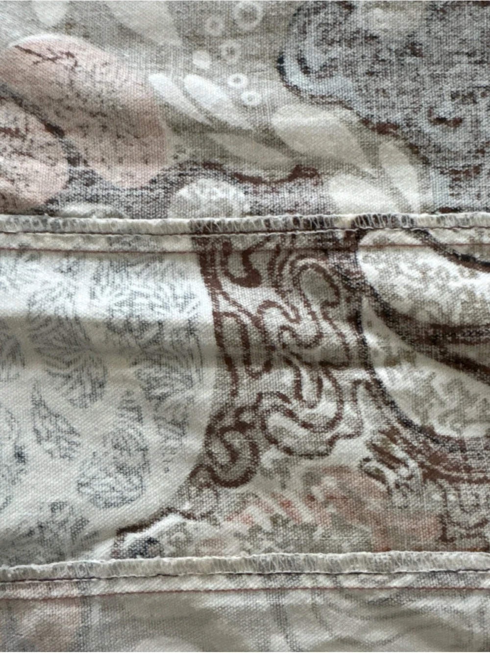 Vintage H.W. Baker Linen Co Bedspread 100x90 Double Retro MCM 70s Abstract USA